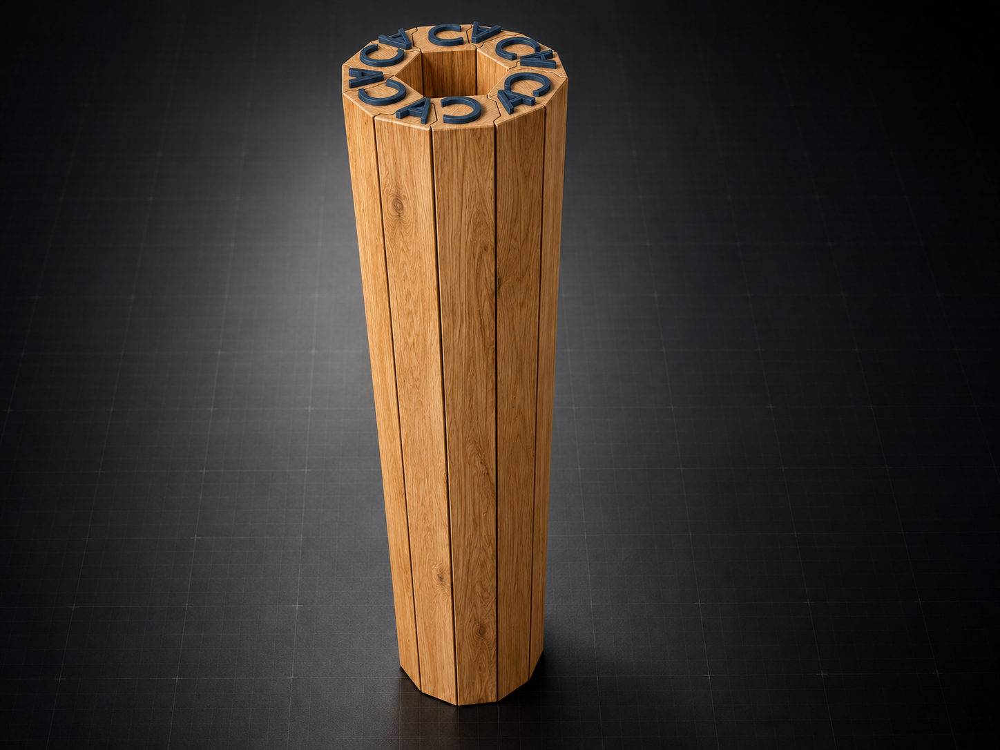 Eight I-Wood members forming a hollow octagonal post