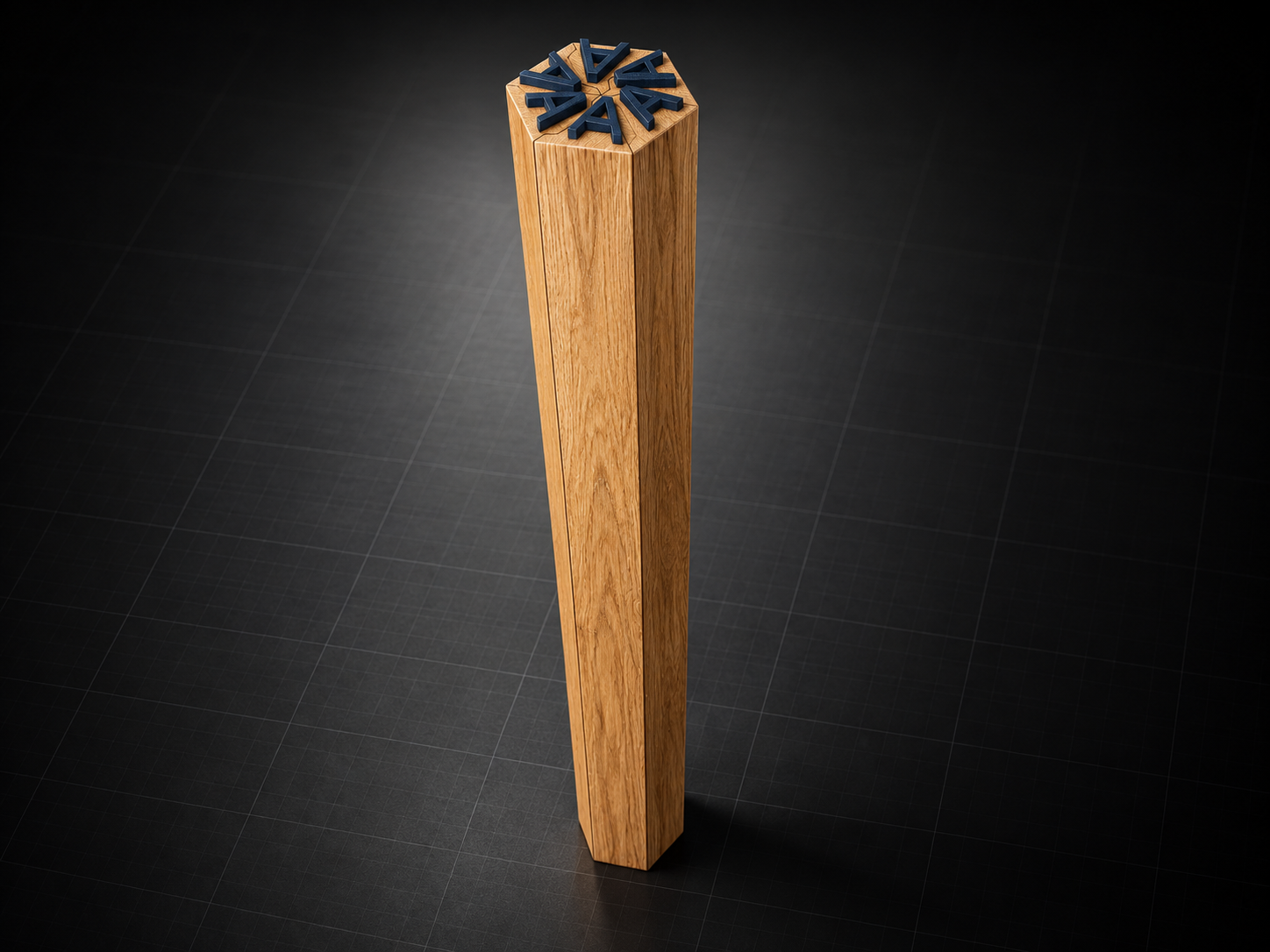 Six I-Wood members forming a closed hexagonal post