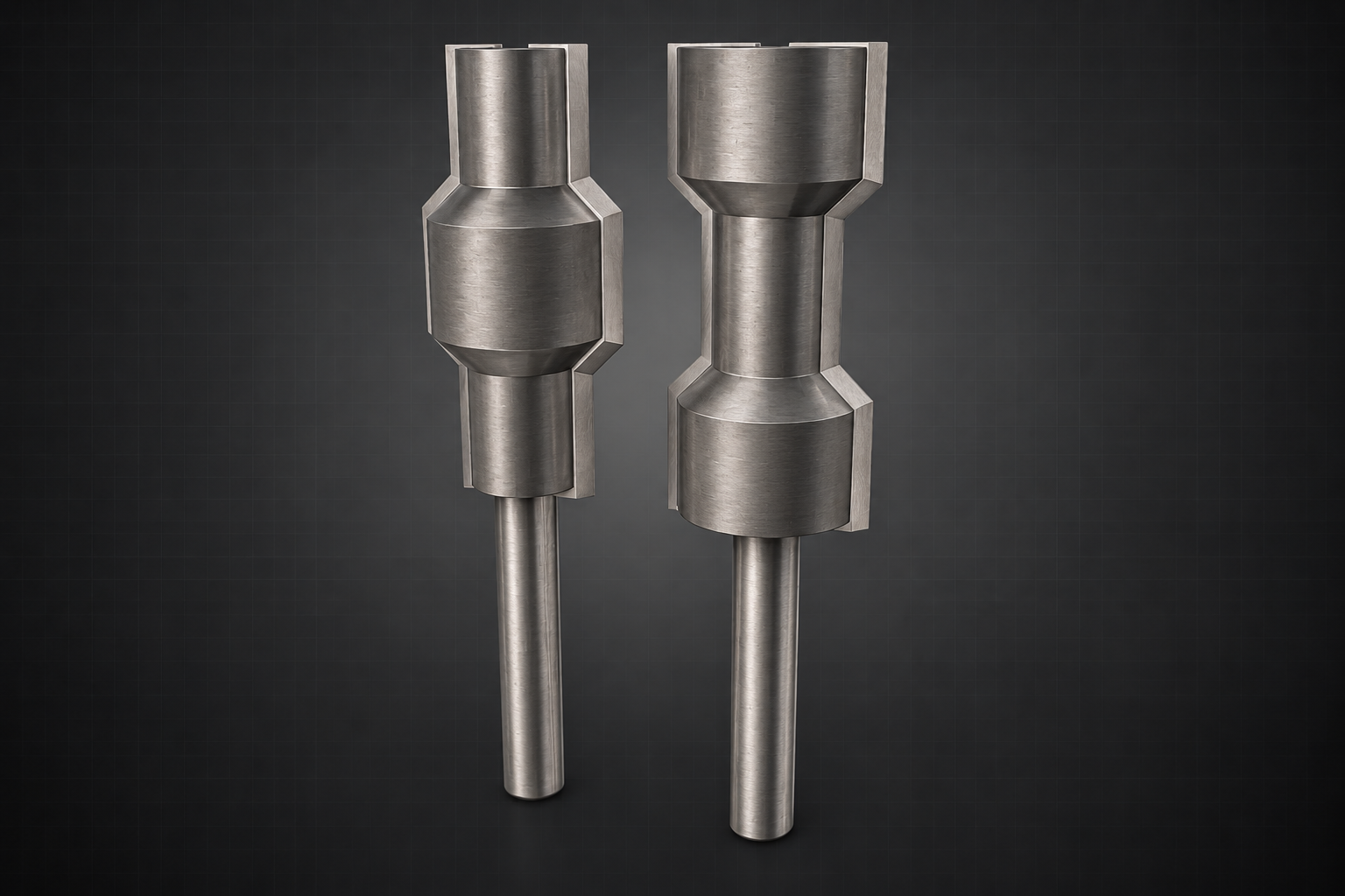 Complementary Hill and Valley router bits