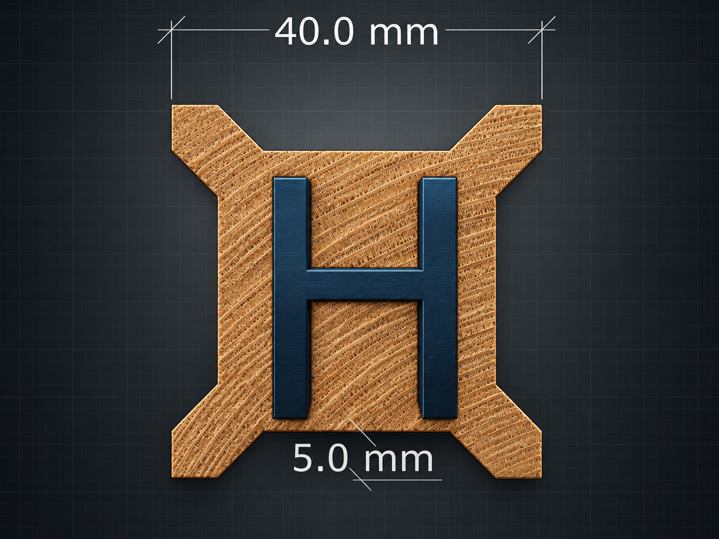 A 40 millimetre H profile with a 5 millimetre Hill and Valley depth dimension